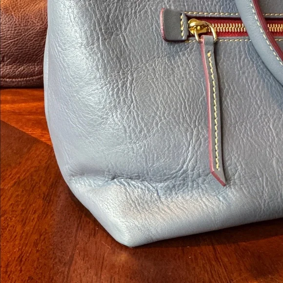 Dooney and Bourke Large Florentine Satchel Steel Blue - Picture 5 of 14